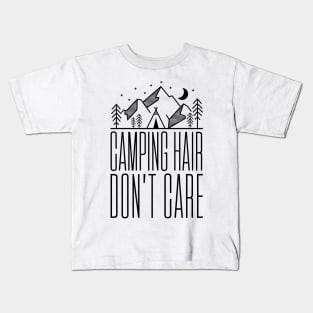 camping hair dont care Kids T-Shirt